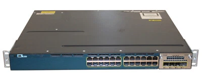 Cisco WS-C3560X-24P-E, 24-Port 10/100/1000 Layer 3, PoE Switch w/ 1x C3KX-NM-10G - Image 1 of 4
