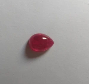 Pigeon Blood Created Ruby Pear Shape Loose Gemstone Cabochon 11 Carat 15*11 MM - Picture 1 of 4