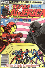 TEAM AMERICA (1982 Series) #9 NEWSSTAND Good Comics Book