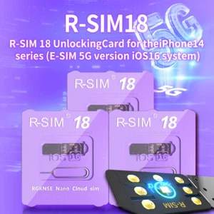 R-SIM 18 Nano Unlock RSIM Card Fit for iPhone 14 13 Pro MAX 12 Pro 11 X IOS 16 - Picture 1 of 16