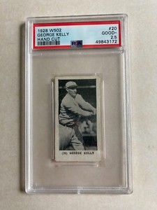 Psa 2.5 1928 w502 George Kelly hand cut blank New York Giants 1 of 5