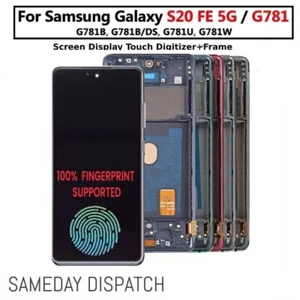 Samsung Galaxy S20 FE SM-G780/G781 OLED LCD Screen Display Fingerprint Supported - Afbeelding 1 van 1
