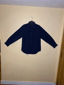 Perry Ellis long sleeve shirt, Blue with green stripes, Large, Male - Picture 1 of 4