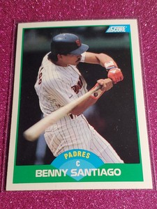 1989 Score  #4 Benny Santiago - San Diego Padres