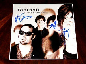 FASTBALL BAND X3 SIGNED ALL THE PAIN MONEY CAN BUY 12X12 ALBUM COVER PHOTO!!! - Picture 1 of 1