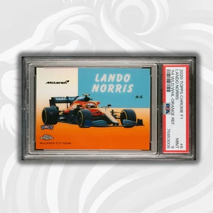 PSA 9 /25 Lando Norris #54WLD/WHL - 2020 Topps Chrome F1 - Orange - Rookie Card - Picture 1 of 3