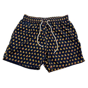 MC2 Saint Barth Badehose Herren Small AOP Kordelzug Gummi Duck Mesh 4,5” - Bild 1 von 10