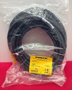 TURCK BKWM 14-000-10/S101 ID# U-04943 FEMALE RIGHT ANGLE CONNECTOR CORDSET CABLE - Picture 1 of 9
