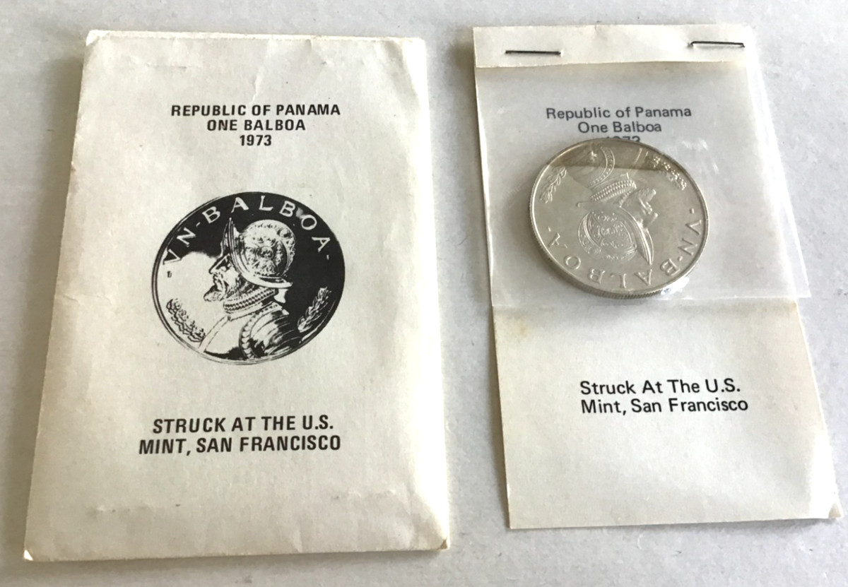 パナマ共和国1973年度20バルボア銀貨 バルボア銀貨 パナマ 1973年 2セット