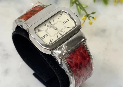 Reloj Ecclissi Plata Esterlina 925 Cuero Sangre de Buey Bisagras Banda Funciona Nuevo en Caja Foto 1 de 4