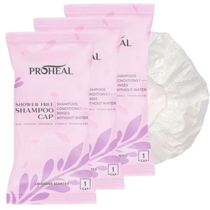 Shower Free Shampoo Cap - 8 Shampoo Caps for Bedridden Patients, Elderly, Tra... - Picture 1 of 9