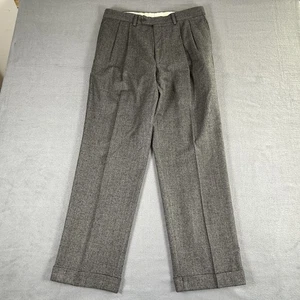 Polo Ralph Lauren Dress Pants Mens 34x30 Gray Trouser Slacks Cuffed - Picture 1 of 5