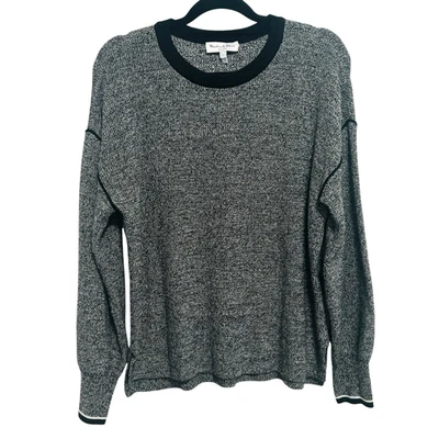 Suéter Michael Stars Tweed Negro Mujer Talla Grande Hombro Caído Foto 1 de 4