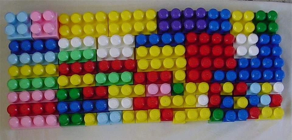 Building Block Mega Classic vagões infantis de tamanho grande com 6 pessoas lote C - Imagem 1 de 2