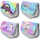 Personalised Pencil Case Girls Unicorn Girly Stationary School Bag Kids Birthday
