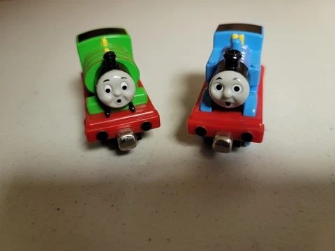 Thomas Take N Play Along Surprise Face Percy Takes Plunge & Thomas Excellent! re Cover