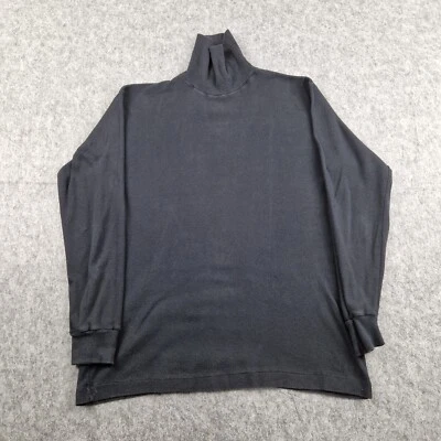 Sunspel Shirt Mens Extra Large Black Roll Neck Pullover Supima Cotton England — 第 1/4 张图片