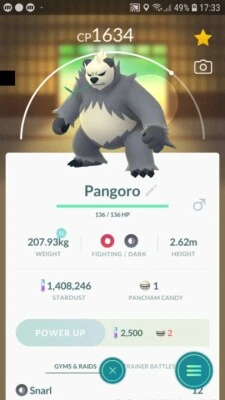Pokémon Pangoro ( Pancham Evolution ) GO - Image 1 of 2