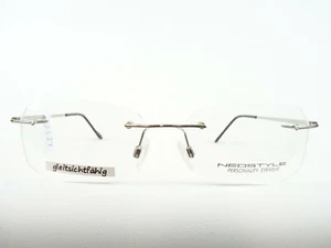 Neostyle randlose Brille Brillenfassung silberfarben unauffällig unisex Gr. M - Picture 1 of 5