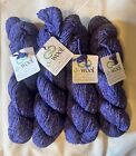O-Wool Organic Yarn - Lot of 4 - Balance 50/50 Merino Cotton “Charoite” 130y 50g