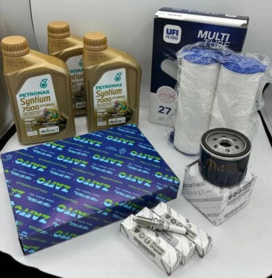 KIT TAGLIANDO FIAT 500 1.0 HYBRID 3 FILTRI E 3 LT PETRONAS 0W20 E CANDELE ORIGIN - Immagine 1 di 4