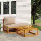 Vidaxl 3 Piece Garden Lounge Set With Cushions Solid Wood Acacia Stp