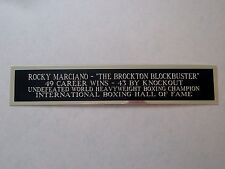 Rocky Marciano Autograph Nameplate For A Signed Boxing Glove Trunks Photo 1.25X6