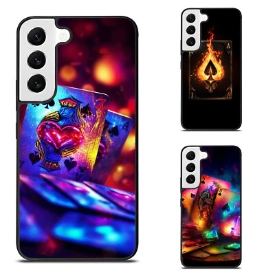 For Samsung A12 A13 A14 A15 A16 A54 A71 Full Coverage roulette poker chips cards - Image 1 of 4