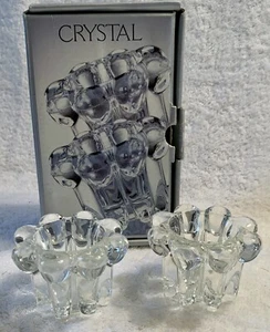 Candle Holders Alco Industries Votive Taper Clear Crystal Set of 2 Vintage - Picture 1 of 5