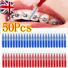 50 Interdental Brushes Sticks Picks Blue Red Dental Floss Teeth Tooth Toothpick~
