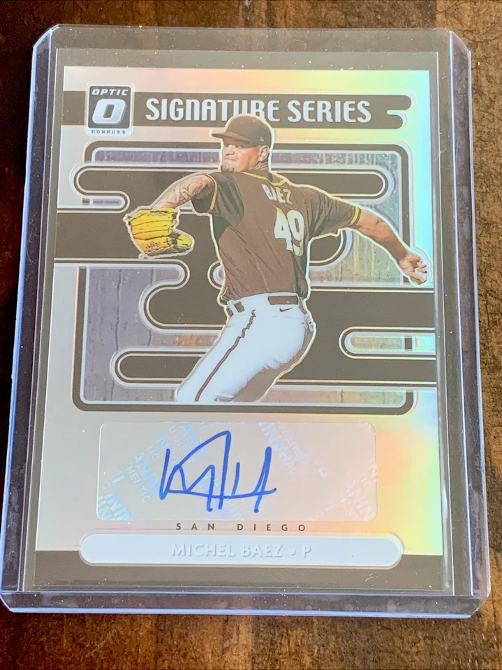 Michel Baez 2021 Panini Donruss Optic Signature Series Silver Holo Prizm Auto SP - Image 1 of 1