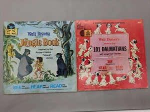 2 Vintage Disney Books, (1) Jungle Book (1) 101 Dalmations (both have no record) - Picture 1 of 11