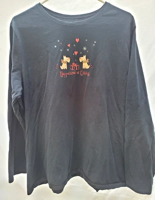 JMS long sleeve Tshirt 2X Charcoal Gray/Black Embroided Front Design - Image 1 of 4