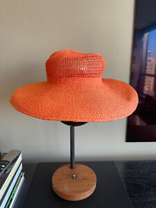 Orange Straw Beach Summer Wide Brim Hat