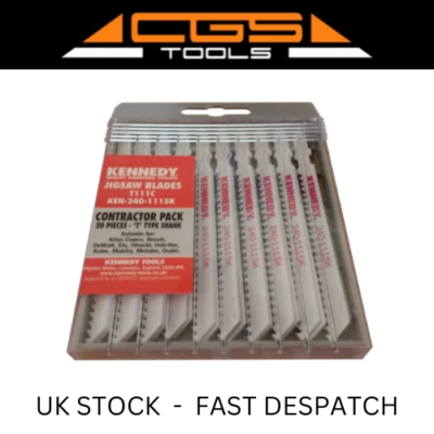 KENNEDY Metal Cutting Jigsaw Blades T Shank T118B Contractors Pack of 20