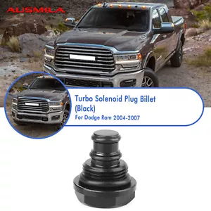 Turbo Solenoid Plug Billet Parts For Dodge Ram 2004-2008 Black Aluminum 1PC New - Picture 1 of 15