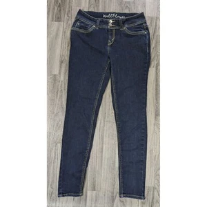 Wallflower Junior Größe 7 Taschen Skinny bestickt Denim blau Jeans - Bild 1 von 11
