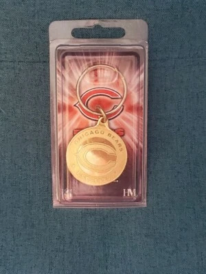 Chicago Bears Solid Bronze Medallion Keychain - Image 1 of 4