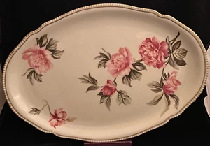 Castleton China Peony 16" Oval Serving or Meat Platter   {sh56} - Picture 1 of 2