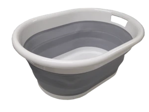 COLLAPSIBLE FOLDING LAUNDRY STORAGE BASKET caravan camping boat motorhome (D181) - Picture 1 of 2