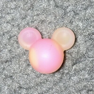 DISNEY MICKEY MOUSE OHREN KOPF MARMOR ROSA & GELBE PERLE! - Bild 1 von 2
