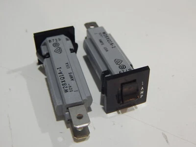 P&B W28XQ1A-1 SINGLE POLE CIRCUIT BREAKER 250V 1 AMP PANEL MOUNT - LOT OF 2