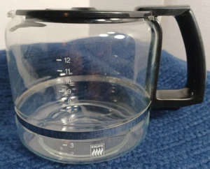 Vintage Krups 12 Tassen Karaffe Kaffeekanne Dekanter mit schwarzem Deckel und Sieb OEM - Bild 1 von 17