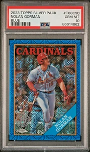 2023 Topps Silver Pack #T88C90 Nolan Gorman Rookie (RC) Blue /150 PSA 10 - Picture 1 of 2