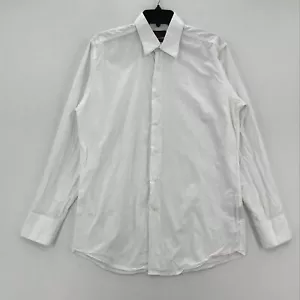 Balmain Shirt Mens 15.5 39 White Purple Button Up Long Sleeve Casual Dress Men - Picture 1 of 20