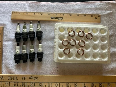 NOS AC Spark Plug Fire Ring 45 Chevrolet Corvette 1957-67 283 327 4 Thin Green R - Image 1 of 4