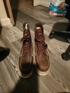 Wolverine Hombres Cargador 8" EW Punta de Acero Bota de Cuña Zapatos de Trabajo Cuero Talla 8 - Imagen 1 de 10