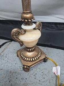 VINTAGE - Bronze/Copper Color And White Granite - Lamp Post - 32" Tall - Picture 1 of 5