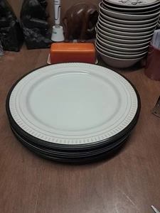 4Food Network Biscotti Blanco Cena 11 1/4" Platos Gres Usado en Excelente Condición + Bin Aaa - Imagen 1 de 6