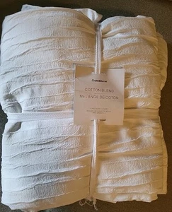 CRATE & BARREL KING BETTBEZUG Weiß Baumwollmischung NEU - Bild 1 von 3
